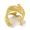 304 Stainless Steel Open Cuff Ring RJEW-C067-06G-3