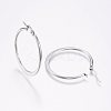 Tarnish Resistant 304 Stainless Steel Hoop Earrings LS-EJEW-F105-20P-2
