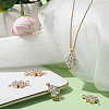 8Pcs Brass Cubic Zirconia Pendants KK-BBC0008-36-4