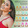 16Pcs 8 Colors Resin & Wood Pendants RESI-TA0003-73-10