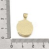 Brass Micro Pave Clear Cubic Zirconia Pendants CU-CBAF50C-01C-G03-3