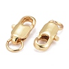 Rack Plating Brass Lobster Claw Clasps with Jump Rings KK-WH0063-02G-01-NR-3