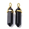 Natural Obsidian Pointed Pendants G-G025-01G-15-2