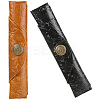 2Pcs 2 Colors Cowhide Roll Pencil Bag AJEW-GF0011-77-6
