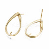 Brass Stud Earring Findings KK-T056-134G-NF-1