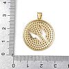 Brass Micro Pave Cubic Zirconia Pendants KK-S528-03G-3