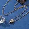 304 Stainless Steel Crystal Rhinestone Pendant Cable Chain Necklaces for Women LS-NJEW-C062-01C-G-1