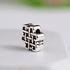 Tibetan Style Chinese Knot Zinc Alloy Beads TIBEB-M028-06AS-2