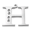 Tarnish Resistant 304 Stainless Steel Letter Pendant Rhinestone Settings LS-STAS-J028-01H-1