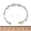 Two-tone 304 Stainless Steel Cuff Bangles BJEW-A160-01PG-5