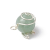 Copper Wired Gemstone Pendants PALLOY-JF02921-5
