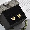 Rack Plating Brass Micro Pave Clear Cubic Zirconia Stud Earrings EJEW-K299-01G-T-1