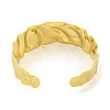 Ion Plating(IP) 304 Stainless Steel Textured Open Cuff Bangles for Women STAS-M001-15G-3