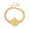 304 Stainless Steel Cuban Link Chain Bracelets for Women LS-STAS-Z117-10G-4