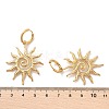 304 Stainless Steel Sun Hoop Earrings EJEW-M073-01G-3