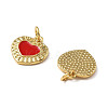 Brass Enamel Charms KK-R229-06G-04-2