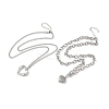 2Pcs 304 Stainless Steel Wing Heart Pendant Double Layer Necklaces for Women NJEW-U044-01P-2