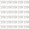100Pcs Tibetan Style Fish Alloy Beads TIBEB-SC0001-34-1