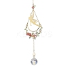 Brass Elf Moon Pendant Decoration HJEW-TA00226-1
