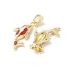 Brass Micro Pave Cubic Zirconia Pendants KK-C104-04A-G-2