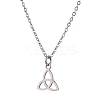 Non-Tarnish Trinity Knot/Triquetra 304 Stainless Steel Pendant Necklaces NJEW-JN04882-02-1