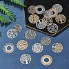 20Pcs 10 Styles Rack Plating Brass Hollow Out Connector Charms KKC-FS0001-02-8