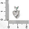 Brass Pave Clear Cubic Zirconia Charms KK-Q048-21P-3