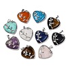 Heart Natural & Synthetic Mixed Stone Pendants GP356-1