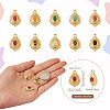 10Pcs 10 Style 304 Stainless Steel Pendants STAS-FW0001-24-3