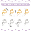 8Pcs 4 Style 304 Stainless Steel Open Cuff Rings Set RJEW-AB00011-3