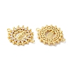 Rack Plating Brass Cubic Zirconia Virgin Mary Connector Charm KK-C084-01A-G-2