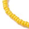 5Pcs Glass Seed Bead Stretch Bracelets with Brass Cross & Imitation Pearl BJEW-MZ00300-5