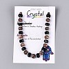 Natural Obsidian & Rhodonite Beads Strands G-Q614-03A-03-6