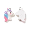 Opaque Resin Pendants RESI-J023-12B-1