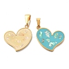 Ion Plating(IP) 304 Stainless Steel Enamel Pendants STAS-Z098-46G-1