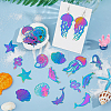 22Pcs 11 Styles Stainless Steel Etched Metal Embellishments Pendants STAS-HS0001-52-4