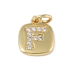 Rack Plating Brass Micro Pave CLear Cubic Zirconia Charms KK-E110-14G-F-1
