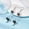 Natural Quartz Crystal Chips Dangle Earrings EJEW-JE05432-02-2