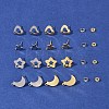 16Pcs 8 Styles 304 Stainless Steel Stud Earring Findings STAS-FS0001-86-7