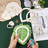 1 Set Wood Macrame Leaf/Flower Cutting Template DIY-BC0009-99-4