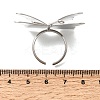 Brass Cuff Open Rings for Women RJEW-F215-02P-4