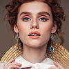4 Set 4 Style Alloy Dangle Earrings & Stud Earrings EJEW-AN0004-88-6