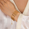 Hollow Brass Flower Wide Link Bracelets for Women LG8079-3