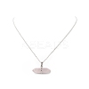 Natural Rose Quartz Geometry Pendant Necklace NJEW-JN04239-05-3