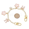 Flower & Bowknot Brass Bag Extension Chains AJEW-BA00137-3