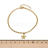 Summer Beach 304 Stainless Steel Starfish Charms 3 Layer Anklets for Women LS-AJEW-F068-01G-6