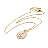 Brass Micro Pave Cubic Zirconia Pendant Necklaces NJEW-E106-09KCG-04-2