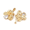 304 Stainless Steel Rhinestone Pendants STAS-P438-34G-2