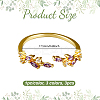 3Pcs 3 Colors Brass Micro Pave Cubic Zirconia Cuff Rings for Women RJEW-GO0001-28A-2