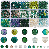 DIY Round Acrylic & Glass Beads Jewelry Making Findings Kits DIY-SP0003-01A-1